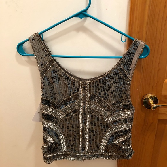 🍾HP🍾Parker Sequin Crop Top - Picture 2 of 8